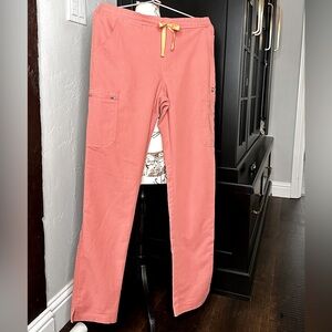 Figs Small/Tall Coral Skinny Scrub
Pants, “Yola”